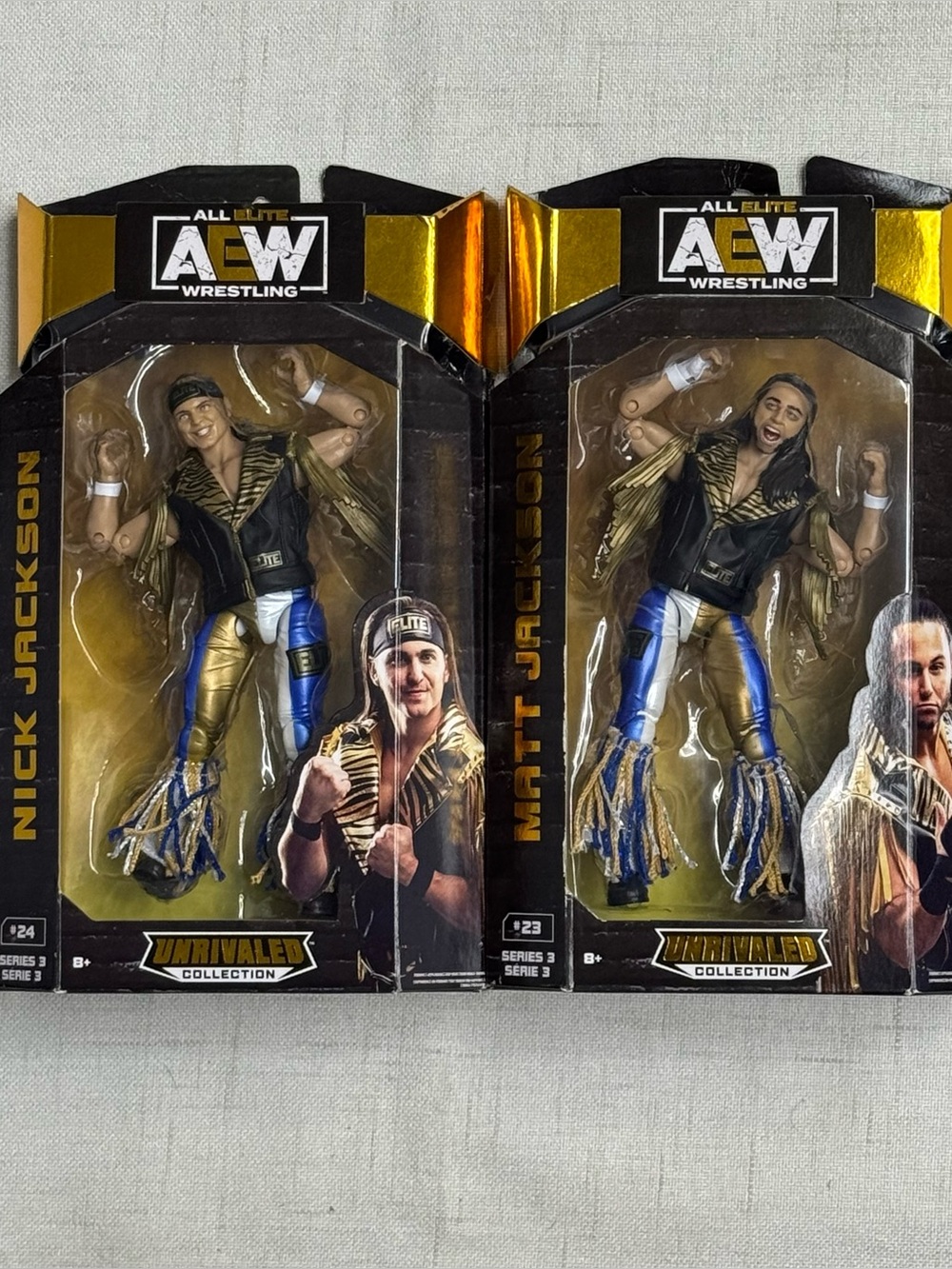 2021 AEW Jazwares Unrivaled Series 3 #23 #24 Matt & Nick jackson Young Bucks